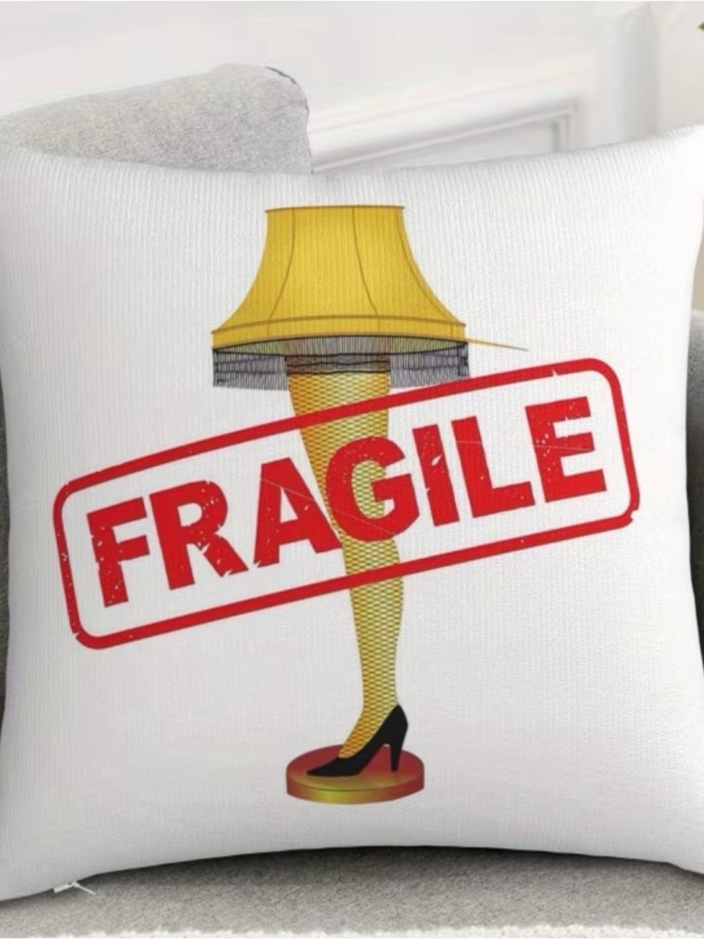 A Christmas Story Leg Lamp Throw Pillow Cover 18 x 18